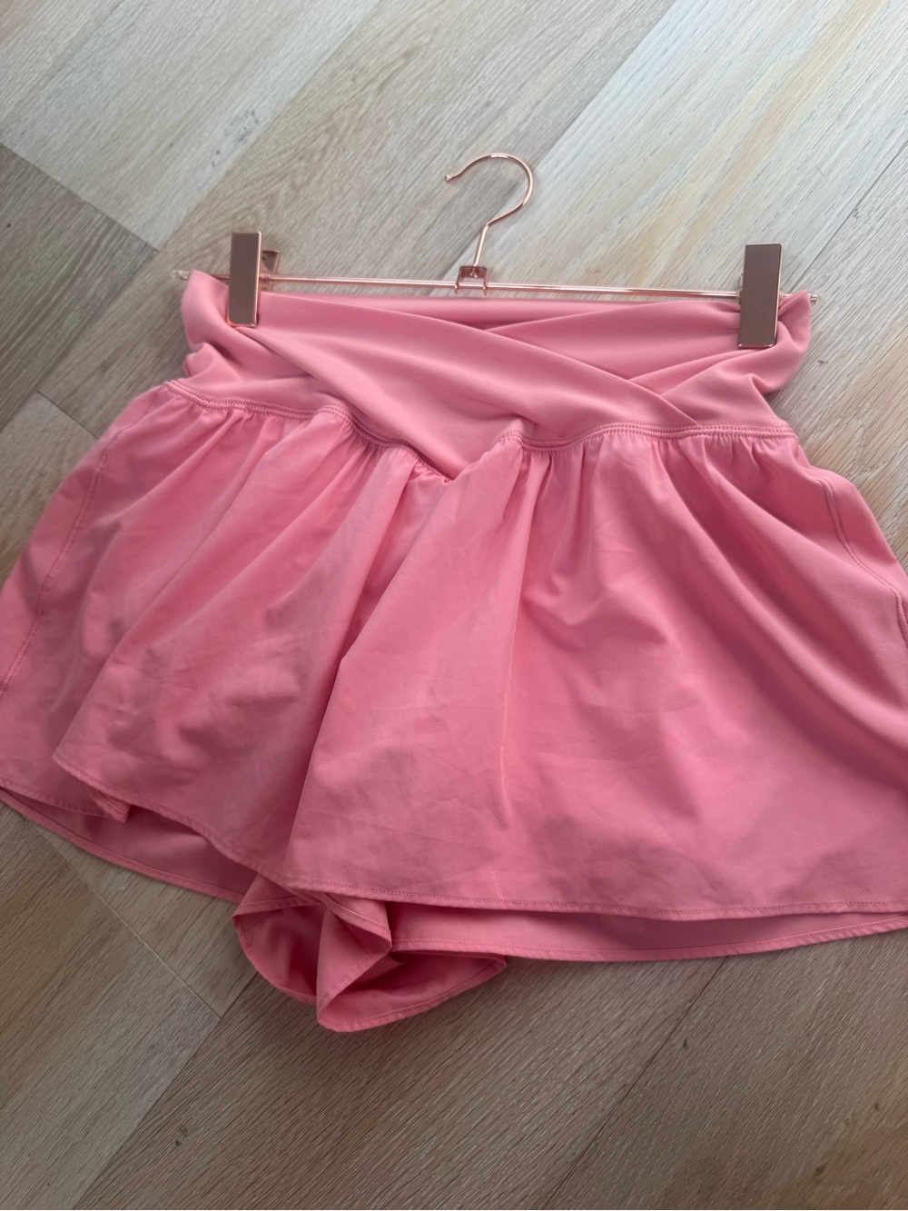 aerie Pink Athletic Skort with Folded Waistband